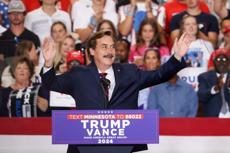 Mike Lindell is campaigning for Trump in the 2024 election