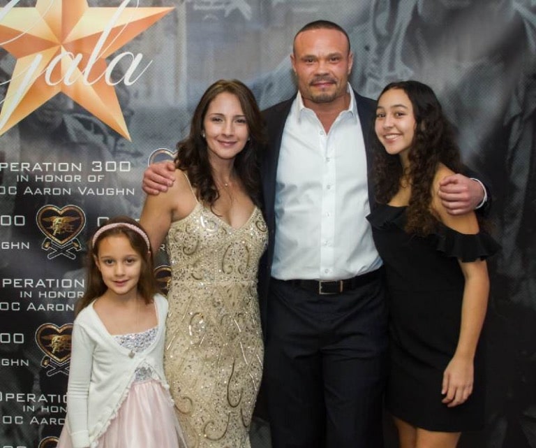 Dan Bongino with his wife Paula Andera Bongino and their daughter Isabel and Amelia 